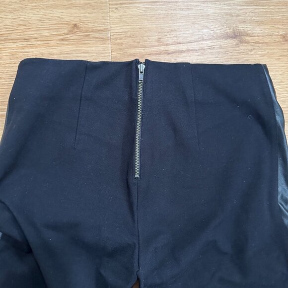 Jcrew Gigi Pants Faux Leather Ponte Leggings Black Size 2 - Picture 3 of 8